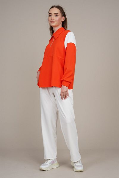 Markosin Women's Piping Detailed Tracksuit Set Orange