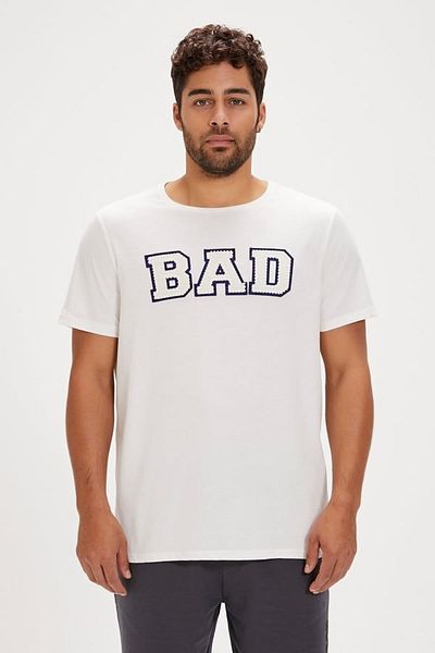 Bad Bear Men's Felt T-shirt - 24.01.07.036 Off-White