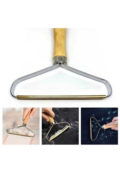 Home 2 PCS Cat Dog Cardigan and Iron Dress - Wooden Handle Lint and Feather Collection Tool