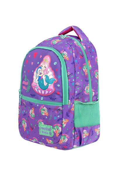 Waddell Lisanslı Deniz Kızı Desenli Kız Çocuk Ilkokul Sırt Çantası,beslenme Çantası Ve 2 Cepli Kalem
