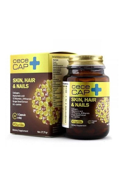 CECEMED Cececap Food Supplement for Hair Nails and Skin 90 Capsules