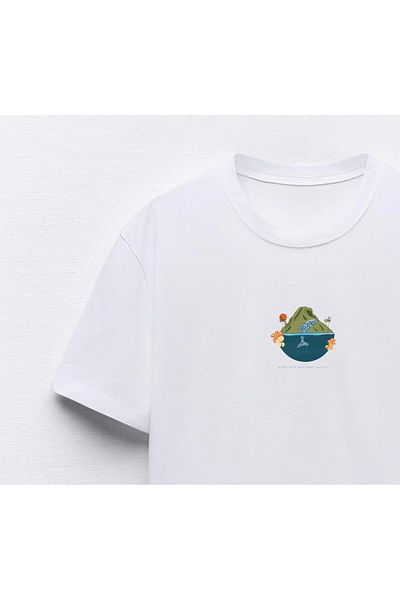 The Champ Clothing Tricou alb de damă - Imprimat „Nu lucra mai mult, mulțumesc”.