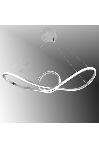 TT AYDINLATMA TT002-KR TT Lighting Bow Tie Model - Chrome Plated, LED Chandelier with 3 Color Light Modules