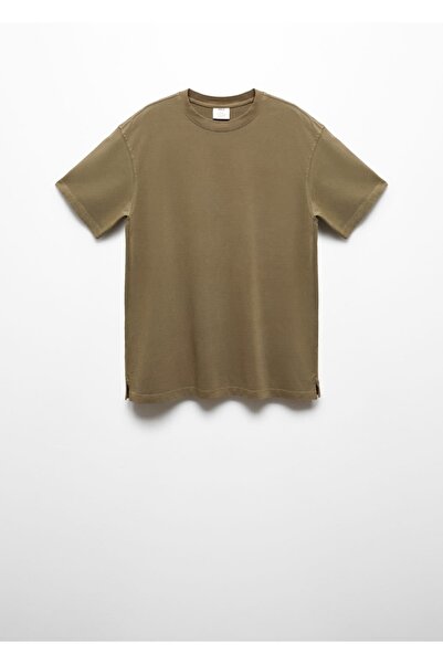 MANGO Man %100 pamuklu rahat kesim tişört