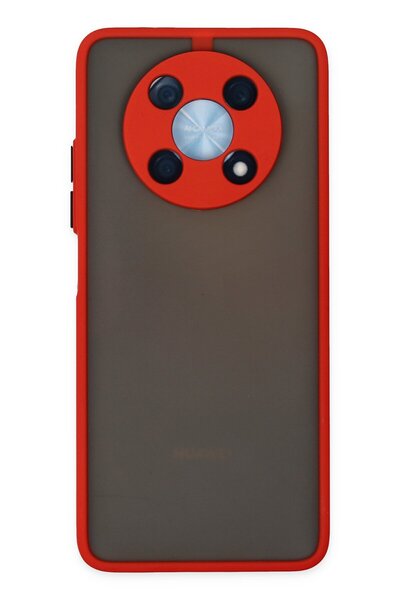 Hatreds Huawei Nova Y90 Uyumlu Arkası Buzlu Renkli Tasarımlı Kılıf - Kırmızı