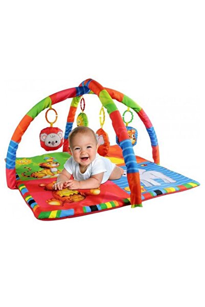 Babymol Neşeli Hayvanlar Oyuncaklı Oyun Minderi 75x75 cm Karışık Renkli