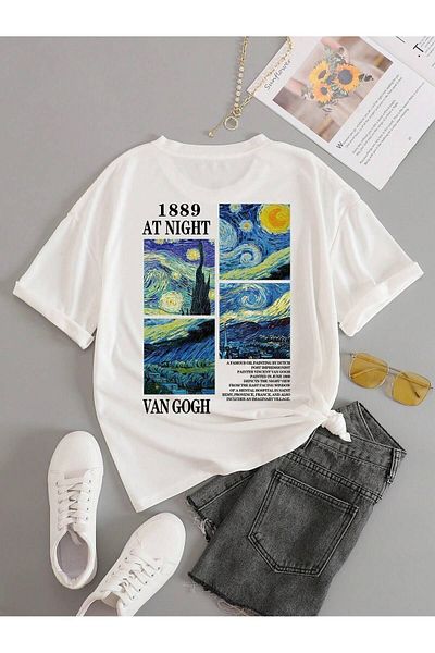 Let's Wear Μπλουζάκι Van Gogh Premium Unisex - Crew Neck, για γυναίκες και άνδρες
