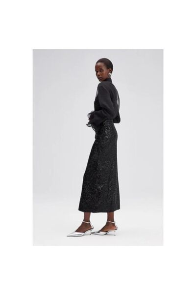 MERİT FASHION Payet Midi Etek