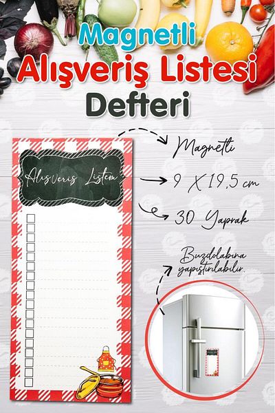 t tuğset etiket ثلاجة مغناطيسية - قائمة التسوق والمفكرة Ed-t424