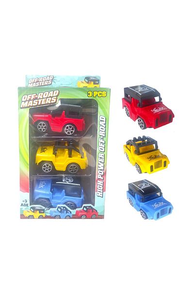 Brother Toys سيارات الاحتكاك 3 قطع مجموعة سيارات جيب للطرق الوعرة مواد ذات جودة عالية