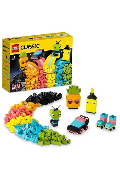 LEGO Mcrex Classic Neon Creative Fun - Vibrant Colorful Piece for Kids Ages 11027-5 and up