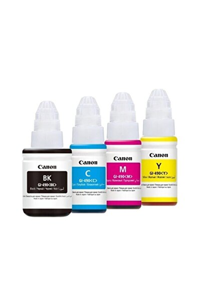Canon Gı-490 Pixma G2411 Orjinal siyah Ve Renkli mürekkep kartuş Takımı Siyah...