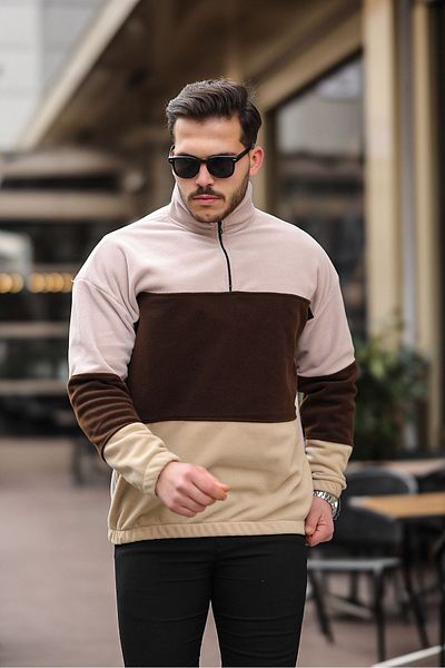 comstar Φούτερ τριών χρωμάτων Fleece με μισό φερμουάρ