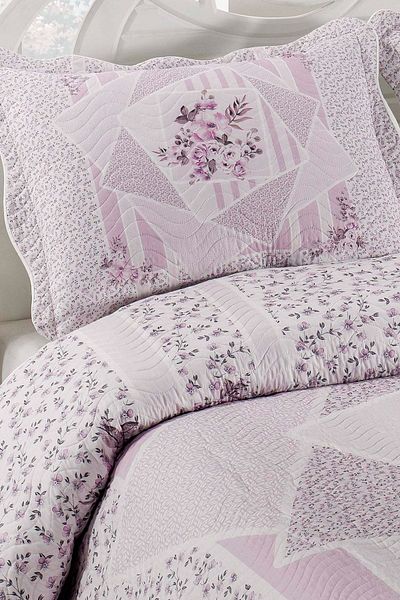 Örtüm Dolce Lilac Double Quilted Bedspread