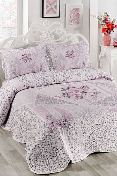 Örtüm Dolce Lilac Double Quilted Bedspread