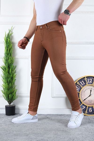 comstar Мъжки дънки Slim Fit Stretch Denim Camel