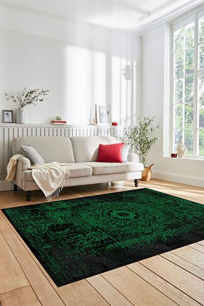 EY HOME Renkli Klasik Desen Dijital Kaymaz Taban Yıkanabilir Yolluk Mutfak Sa...