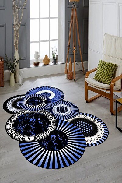 EY HOME 3D Colorful Stylish Looking Washable Non-Slip Base Laser Cut Kitchen Living Room Carpet