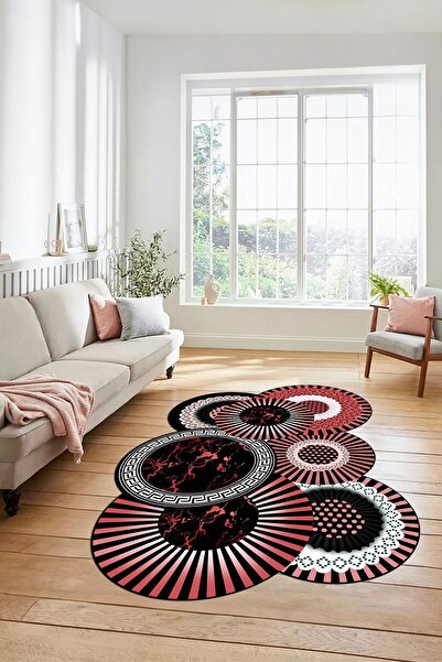 EY HOME 3D Colorful Stylish Looking Washable Non-Slip Base Laser Cut Kitchen Living Room Carpet