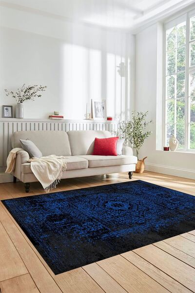 EY HOME Renkli Klasik Desen Dijital Kaymaz Taban Yıkanabilir Yolluk Mutfak Sa...