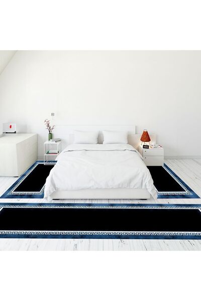 EY HOME Frame Pattern Digital Printed Non-Slip Base Washable Runner Kitchen L...