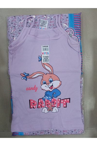 KOTA İÇ GİYİM 3408 Girl's Rope Strap Printed Athlete Set of 6
