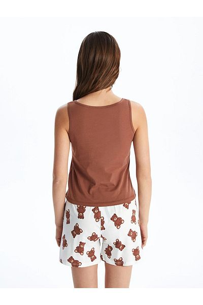 LC Waikiki LCW DREAM Runaway Collar Printed Women's Shorts Pajamas Set