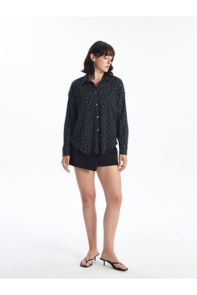 LC Waikiki Γυναικείο πουκάμισο oversize με μακρυμάνικο σχέδιο