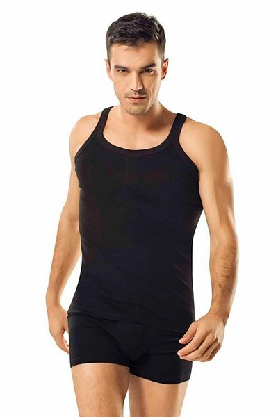 Namaldı Men's Black Thin Strap Undershirt 3 Pack