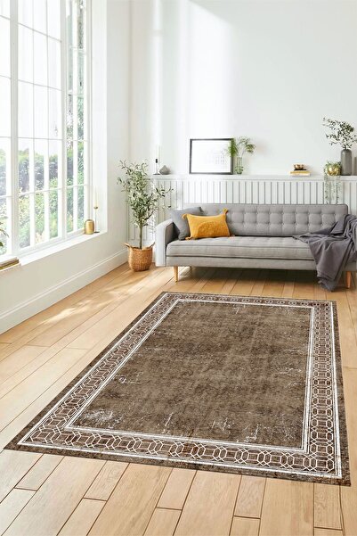 EY HOME Çerçeve Desen Dijital Baskılı Kaymaz Taban Yıkanabilir Yolluk Mutfak ...