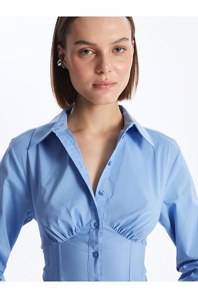 LC Waikiki Cămașă de damă din poplin cu mânecă lungă