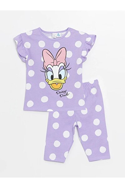 LC Waikiki LCW baby Crew Neck Short Sleeve Daisy Duck Printed Baby Girl Pajam...