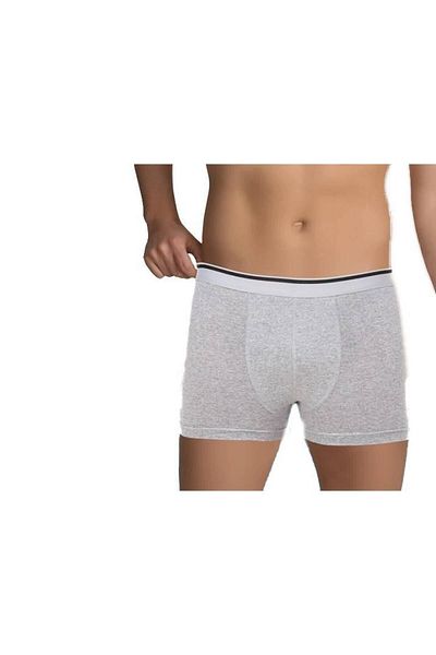 Sedef Yıldızı 12 Pieces Gray Color Economical Lycra Boxer