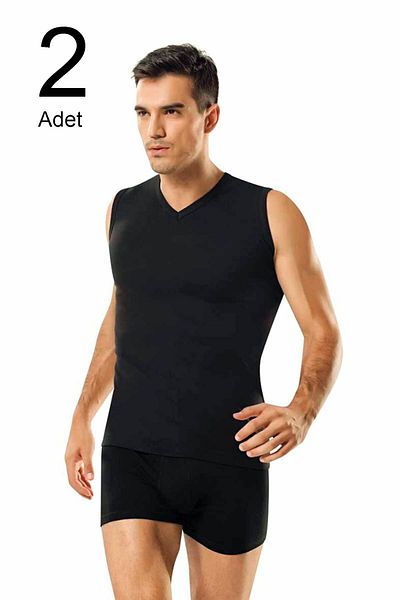 Namaldı Pack of 2 V-Neck 0 Sleeve Men's Undershirt