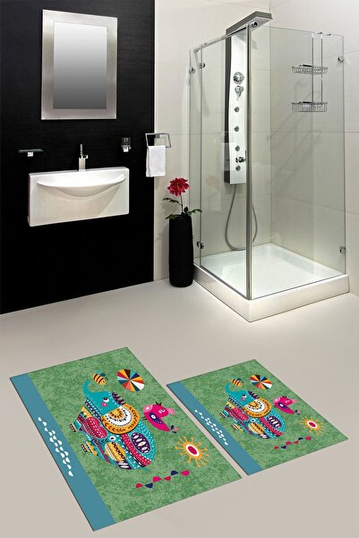 EY HOME cu imprimeu Set de covoraș de baie, lavabil, anti-alunecare, cu model...