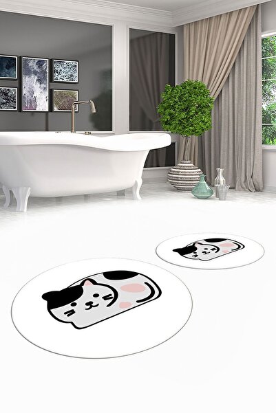 EY HOME 3D цифров, подходящ за пране, противоплъзгащ килим за баня с котешки ...