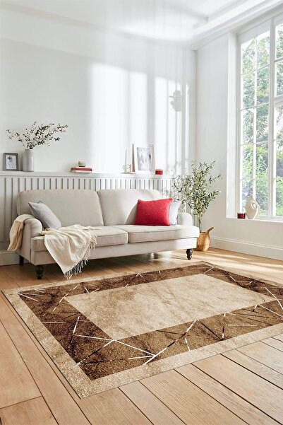 EY HOME Digital Printed Non-Slip Base Washable Marble Pattern Runner Kitchen ...
