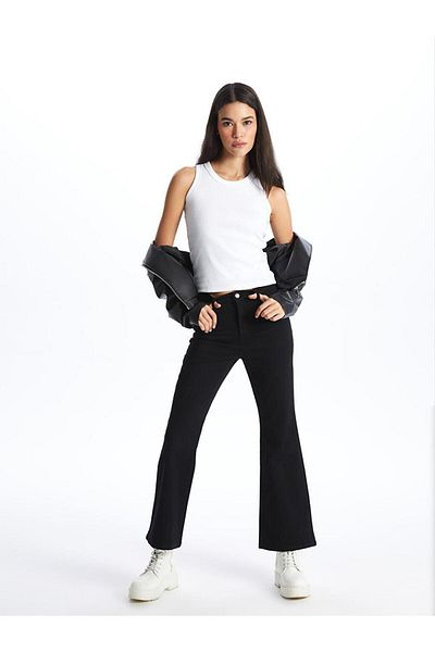 LC Waikiki Pantaloni de damă Jean - Mars Flare Design