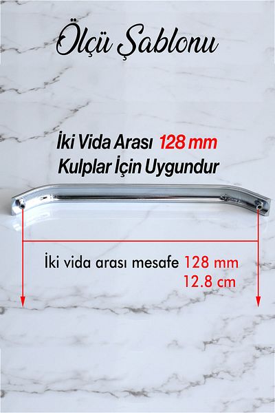 Badem10 Mâner Volga Metal Cromat 128 Mm 12,8 Cm Mobilier Bucătărie Sertar Dulap Dulap Mânere Capac Mâner