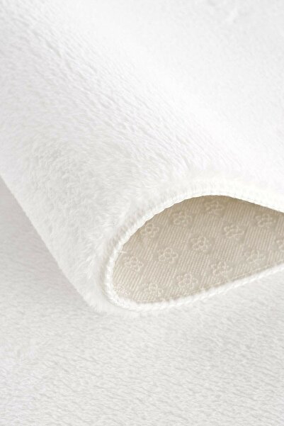 ALgorand Home Λευκό βελούδινο χαλί - Λευκό μαλακό κατάλληλο για υπνοδωμάτιο, μπάνιο και εφηβικό δωμάτιο