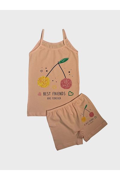Fil Kids Момиче - розов комплект боксерки от памучен черешов мотив