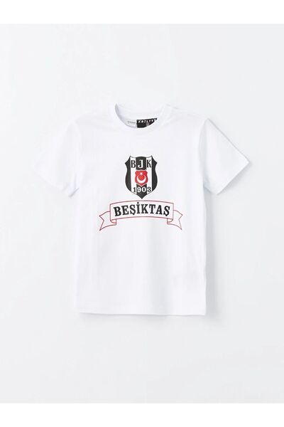 LC Waikiki LCW Kids Bisiklet Yaka Beşiktaş Baskılı Erkek Çocuk Tişört ve Şort