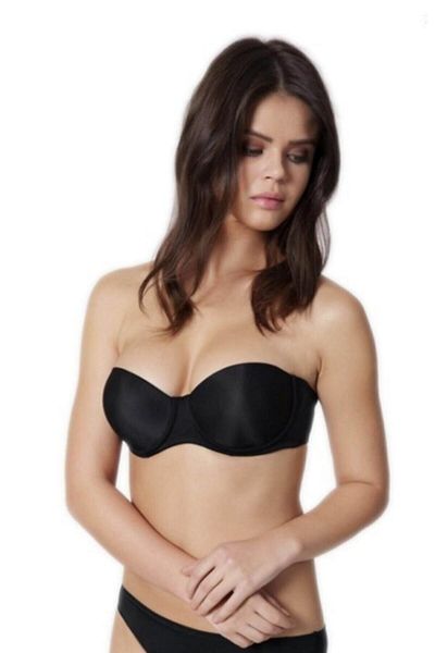 Orkide Black Strapless and Padded Back Sheer Bra - 2850