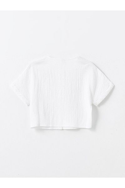 LC Waikiki Crop-Bluse für Mädchen – Rundhalsausschnitt