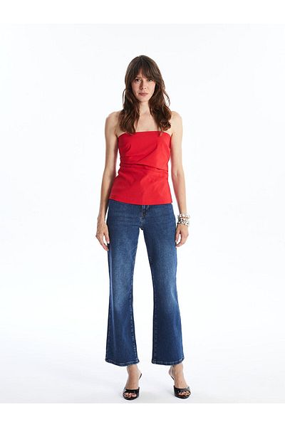 LC Waikiki Strapless Straight Crop Women's Blouse - LCW