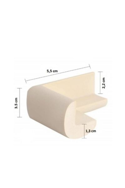 WAPPA Cream Colored Rubber Table - Corner Protector, 1 Pcs