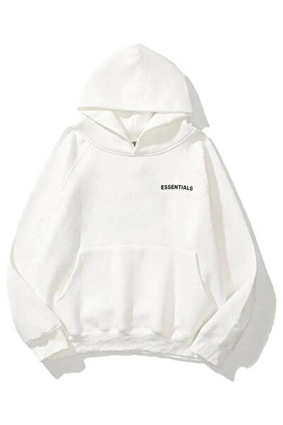 NOFLEN Unisex Essentials Baskılı Oversize Sweatshirt Hoodie