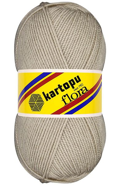 Kartopu Flora K855 Ανοιχτό Μπεζ Πλεκτό Μποτάκια Σχοινί 100γρ