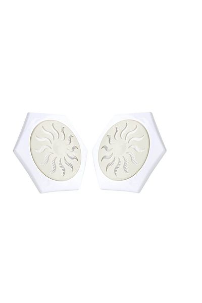 Titiz 2 Pieces Osman Candan Honeycomb Chimney Cover White