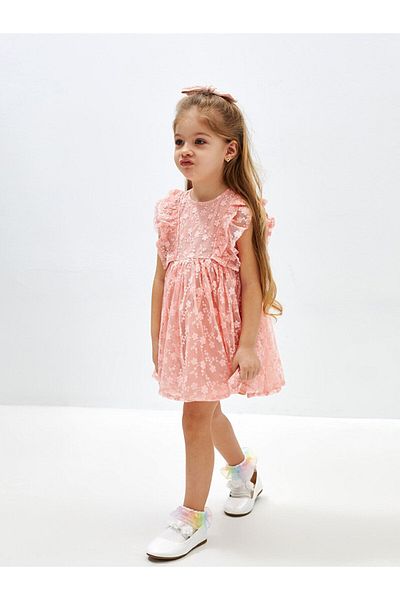 LC Waikiki LCW baby Crew Neck Lace Baby Girl Dress